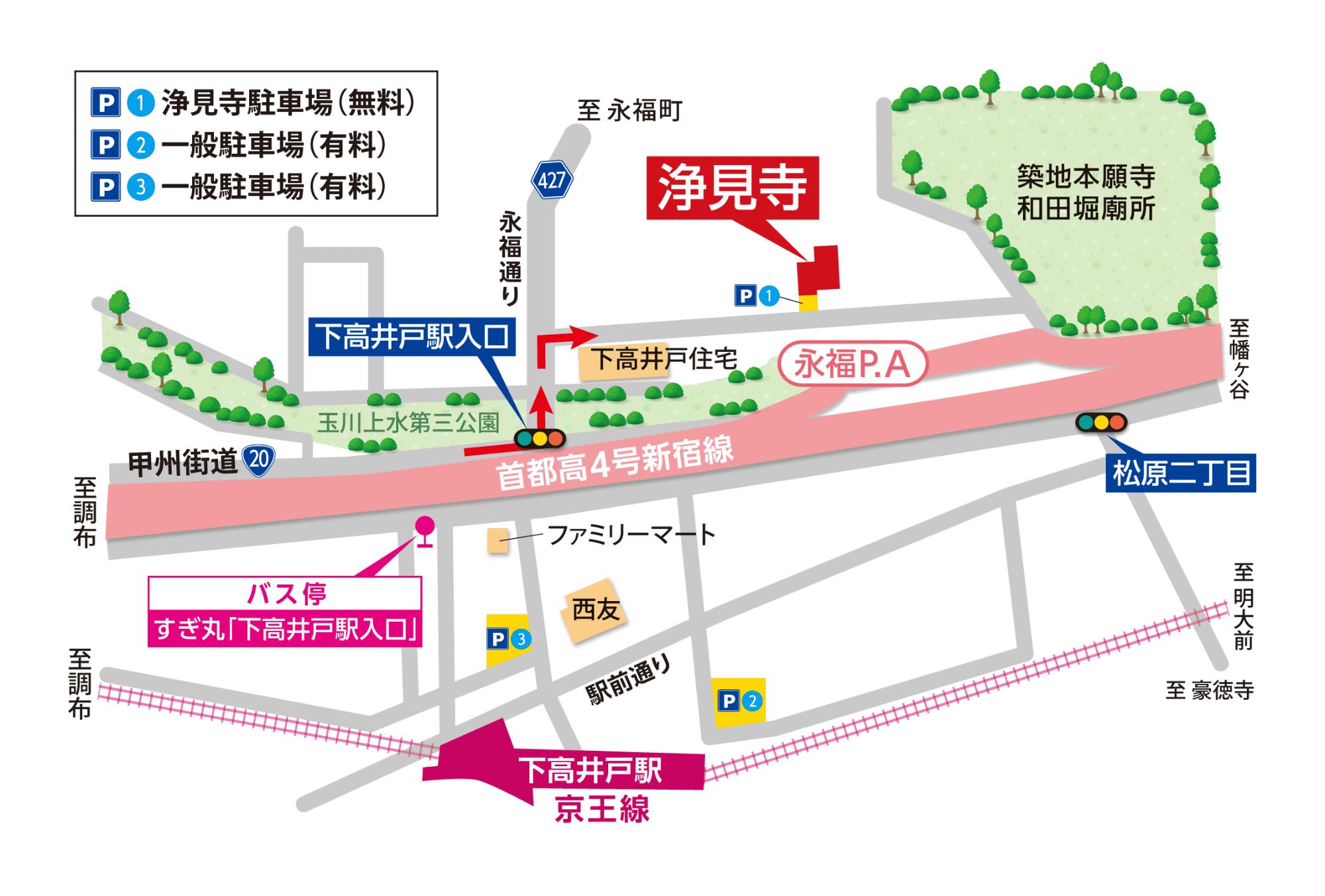 交通案内イラスト図